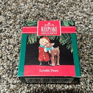 1990 vintage hallmark keepsake ornament “lovable dears”